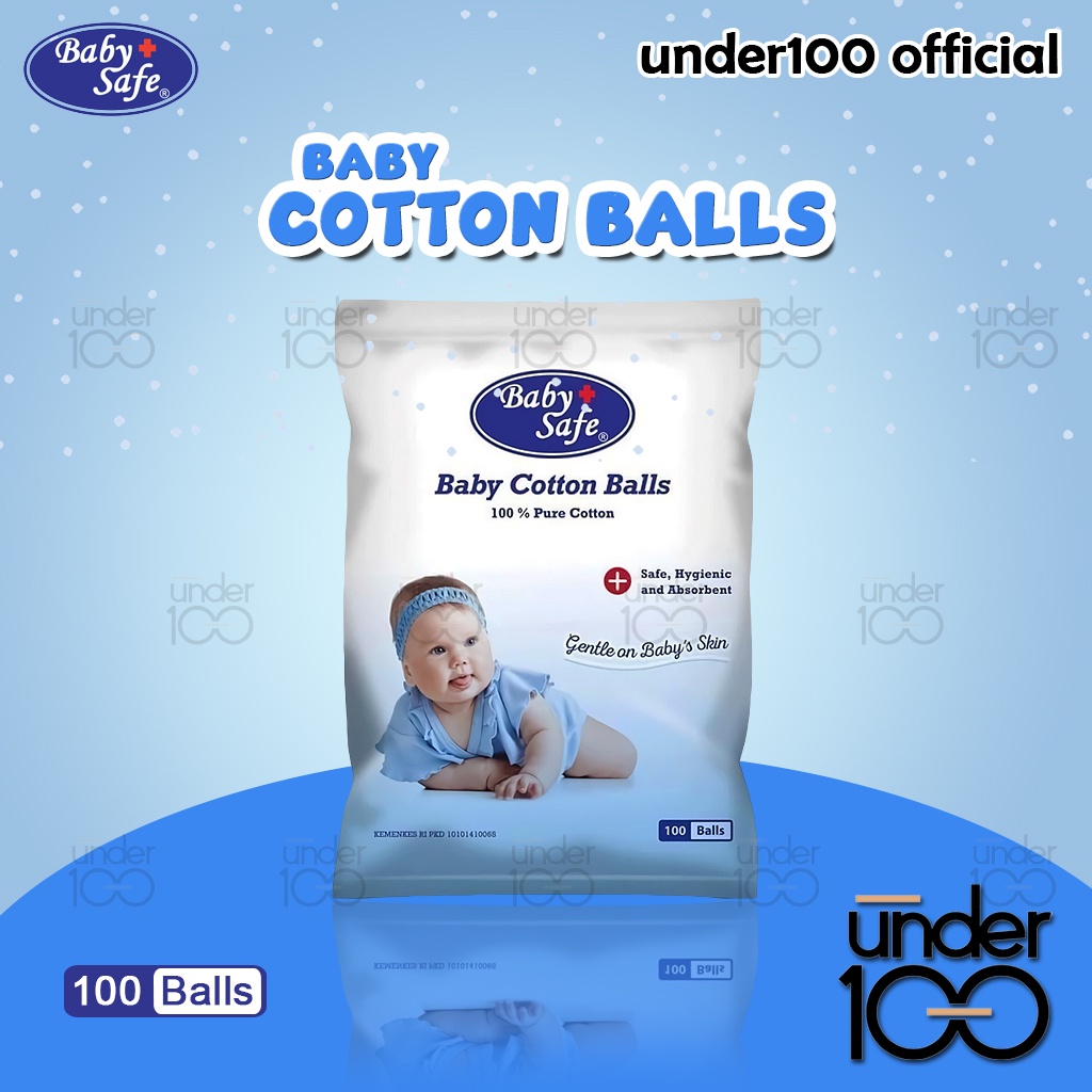 ❤ Under100 ❤ Baby Safe Cotton Balls Kapas Bulat | 100 Balls