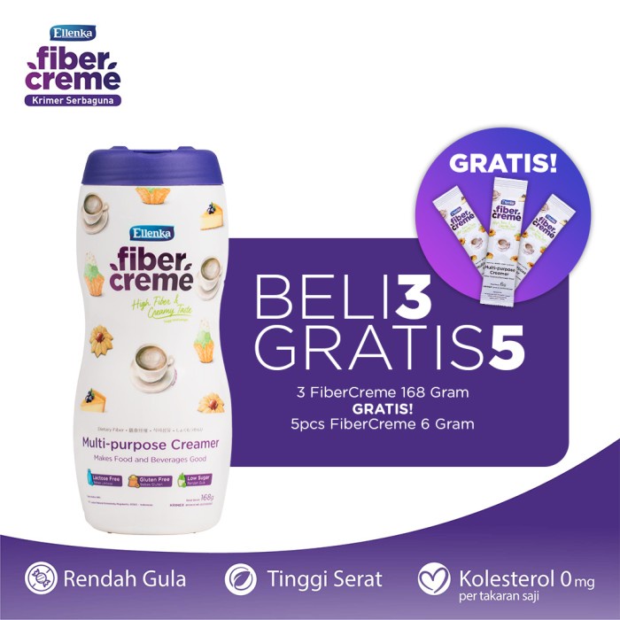 

[Ready-Stock]Cod FiberCreme 168 gr - 3 pcs GRATIS FiberCreme 6 gr - 5 pcs