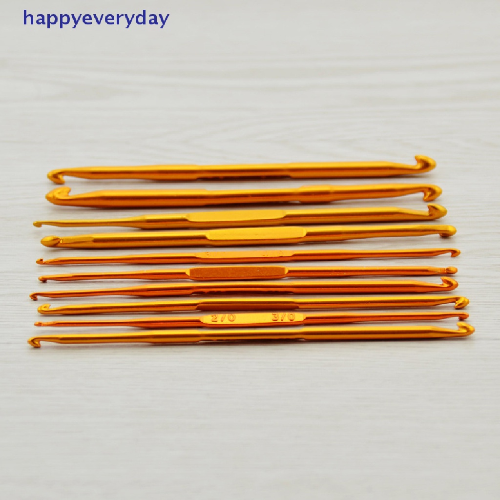 [happy] 10pcs Alumina Crochet Hook Set DIY Knitg s Home Knitg Alat Jahit [ID]