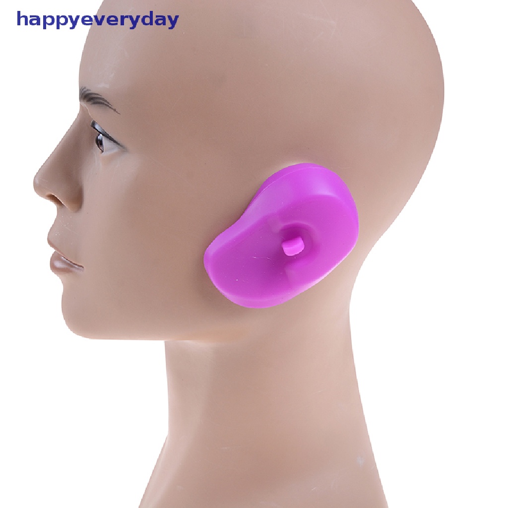 [happy] 2pcs Reusable Silikon Penutup Telinga salon Rambut Pewarna Warna Perisai Pelindung Penutup Telinga [ID]
