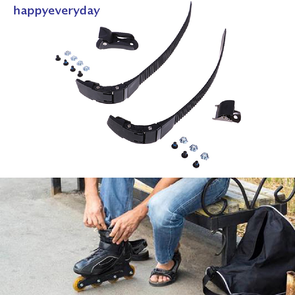 [happy] Set Strap Skates Pengganti Sebaris Dengan Buckle Skag Tali Aksesoris Sepatu [ID]