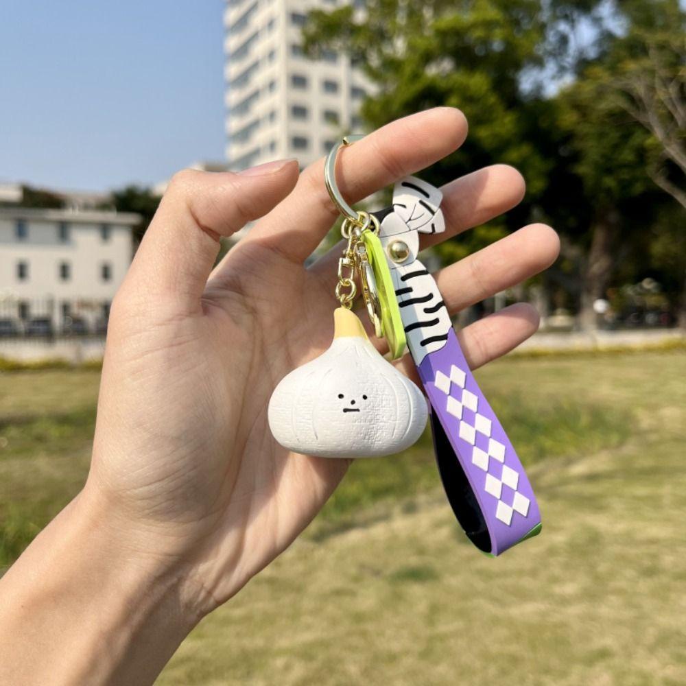 Mxbeauty Kartun Sayuran Gantungan Kunci Lucu Fashion Bawang Jamur Lobak Bawang Putih Gaya Korea Keychain