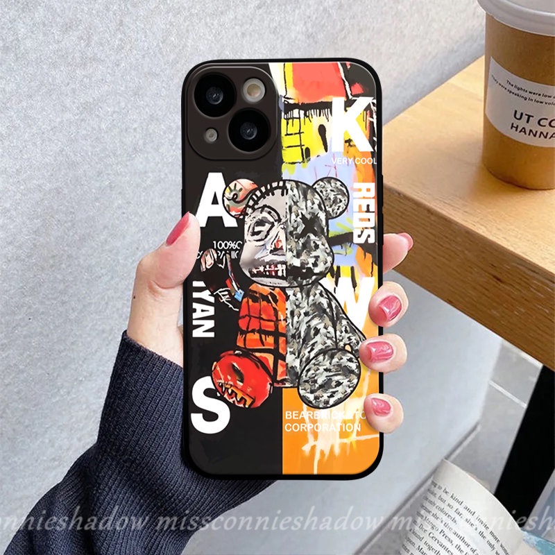 Redmi 12C A1 10 9T 9A 9 9C NFC Note9 8 11 11s 10s 10 Pro Plus MI 10 11 Lite 10T Poco M5 M3 M4 F3 F4 Pro X3 Pro M3 Trendy Brand Violent Bear Kaws Couple Lurus Soft Case Tepi