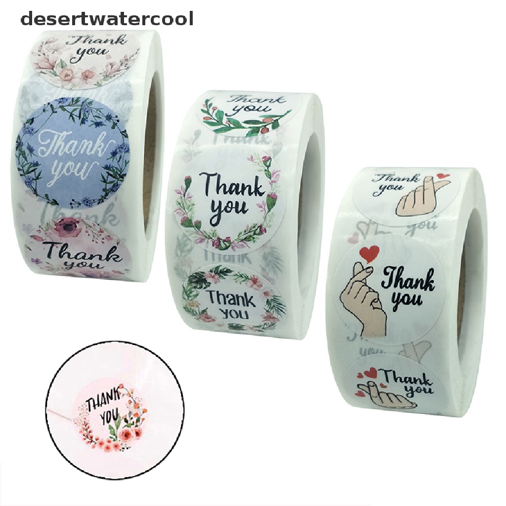 Deid 500Pcs/roll Stiker Thank You Untuk Label Segel er Stationery Sticker Gq New Martijn