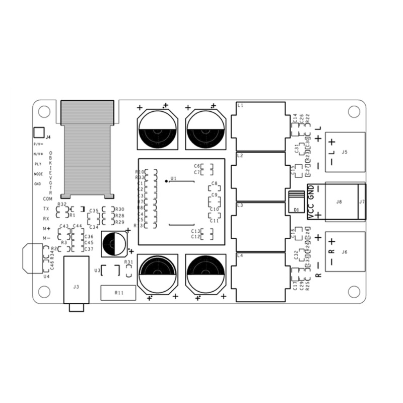 Modul Papan Power Amplifier zzz 2x50W 40W Input Serial Ganti Password