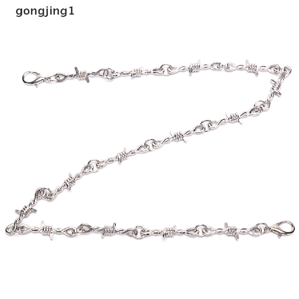 Ggg Punk Wanita Pria Duri Rantai Liontin Choker Kalung Hip Hop Perhiasan Hadiah ID