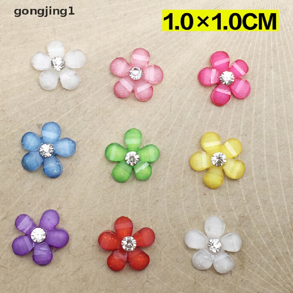 Ggg Baru DIY 20pcs 10mm resin Bunga flatback Scrapbooking Untuk Telepon/Pernikahan Kerajinan ID