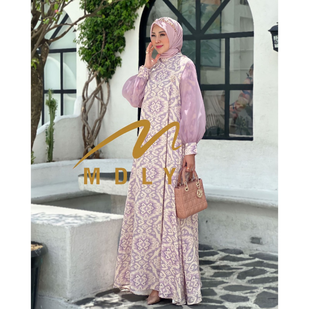 Fashion Wanita Lebaran MDLY baju Gamis wanita Zeta Dress Reborn