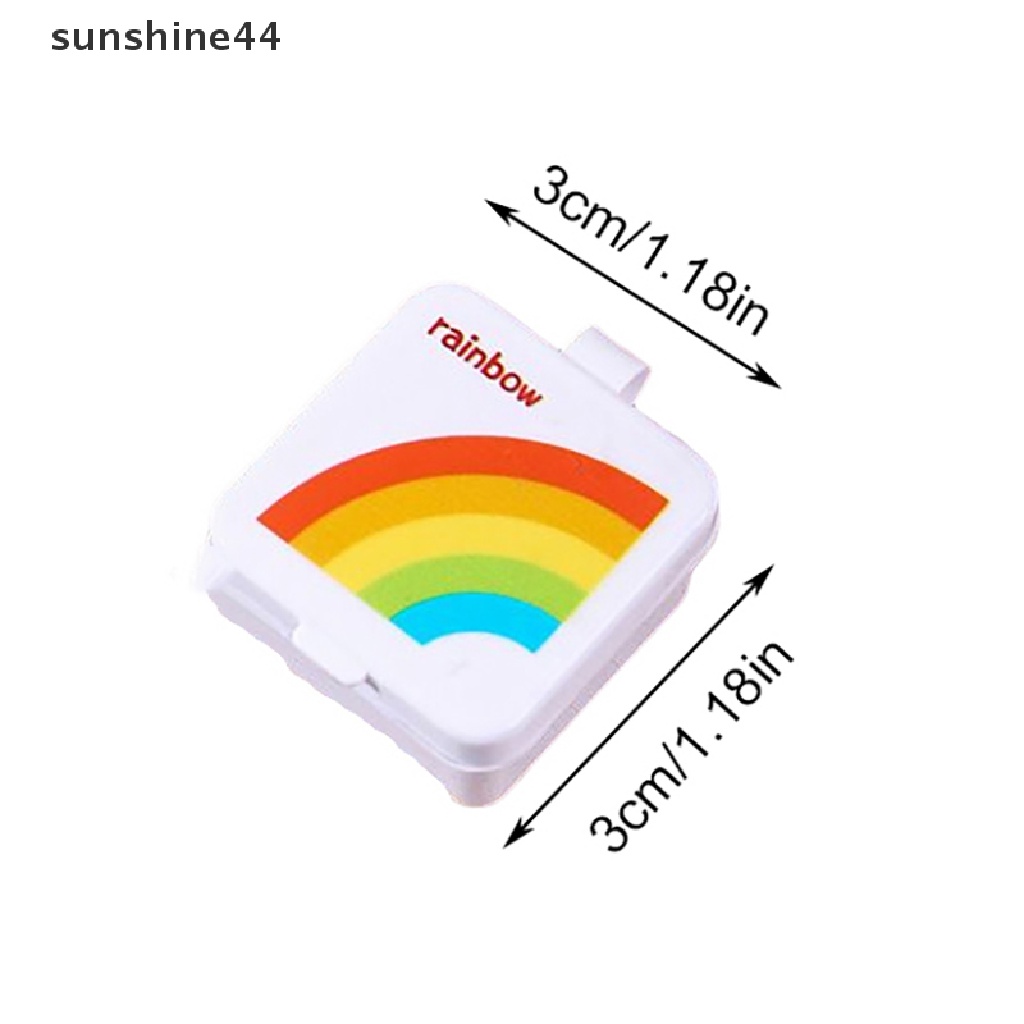 Sunshine1/4pcs Botol Saus Mini Square Portable Bento Sub-Botol Kotak Saus Plastik ID