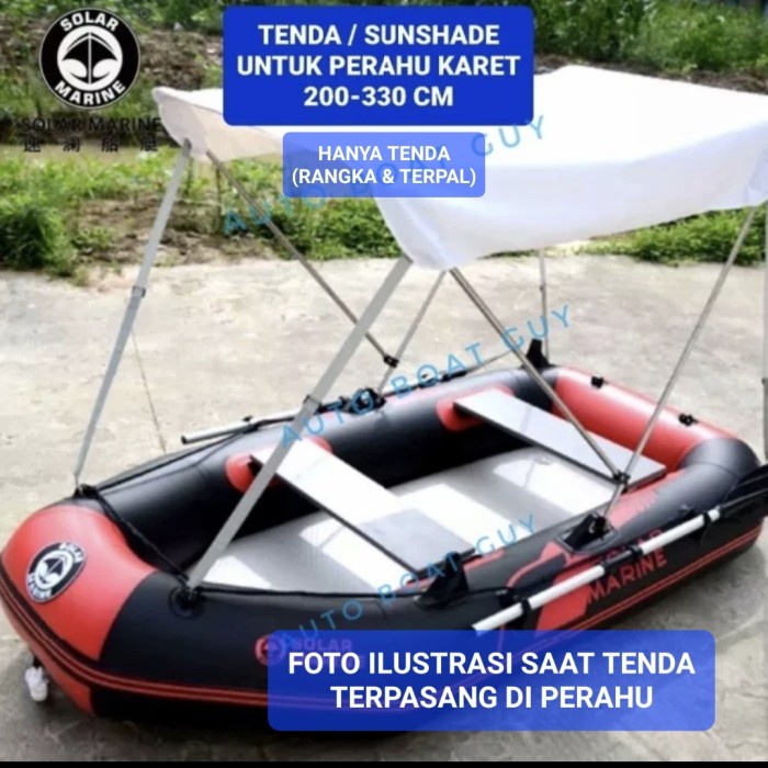 Tenda / Sunshade Perahu Karet  Solar Marine model Bimini Top