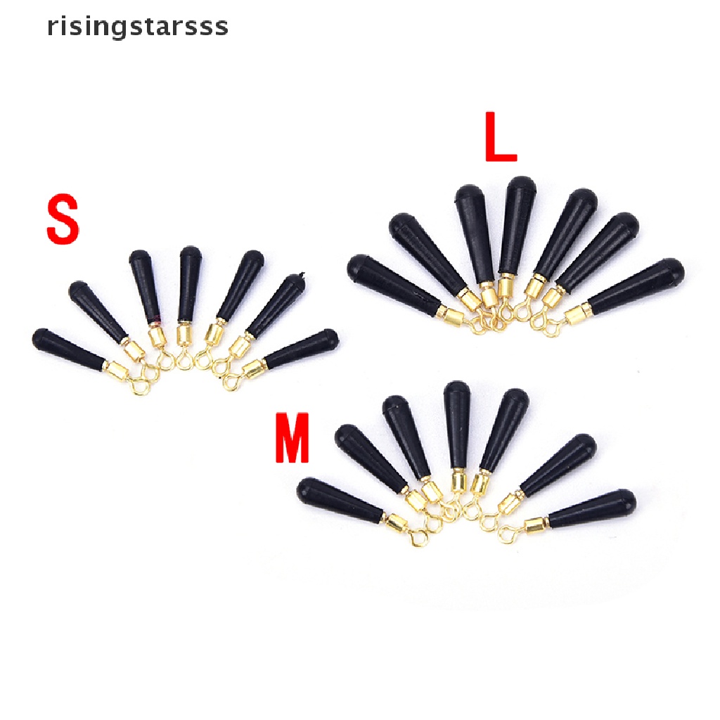 Rsid Span-new 20X Karet Mancing Rotag Float Seat Kepala Tembaga Fishing Tackle Aksesori Ring Jelly