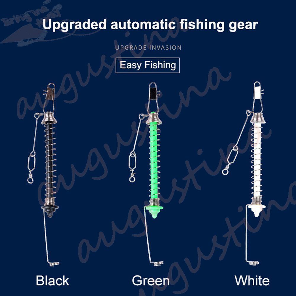 Agustina Pengait Pancing Otomatis Tackle Barang Stainless Steel Spring Fish Lure Aksesoris