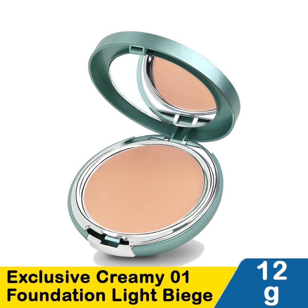 WARDAH Exclusive Creamy Foundation UV Protection 12g - 01 LIGHT BEIGE - Apple_kosmetik