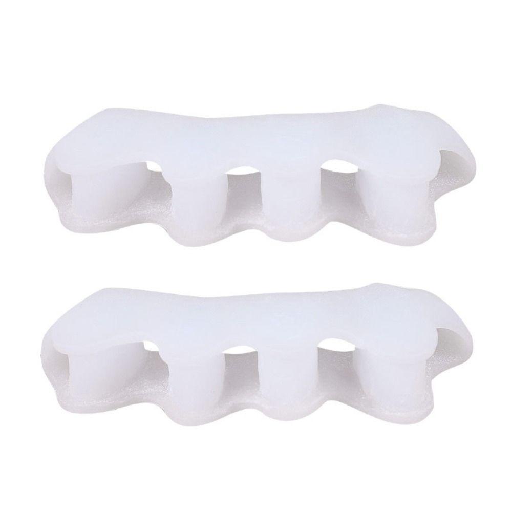 Needway Lima Lubang Toe Divider Lembut 1pasang Pelindung Jari Pemisah Jari Pelurus Kaki Perawatan Spreader Bunion Corrector Spacer Toe Orthopedic Product