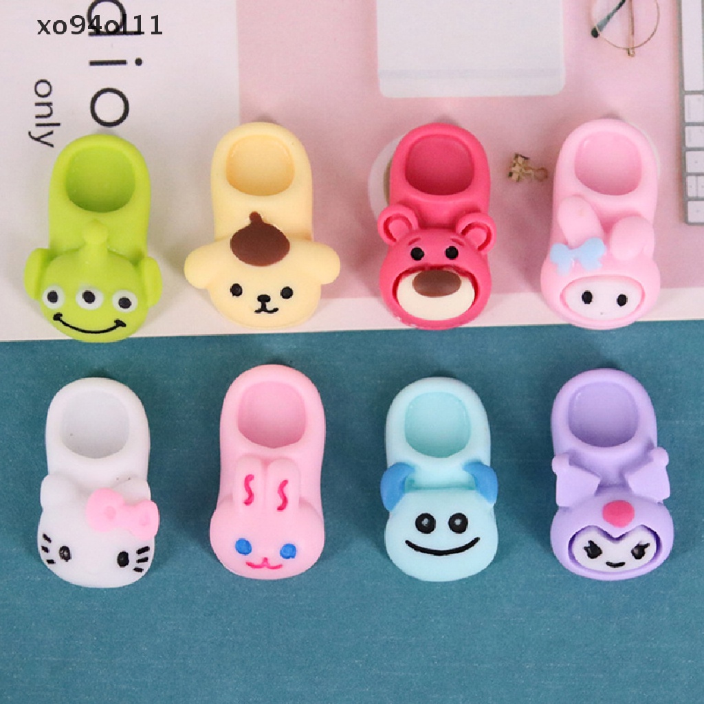 Xo 10Pcs 1: 12rumah Boneka Miniatur Kartun Sandal Model DIY Phone Case Aksesoris OL