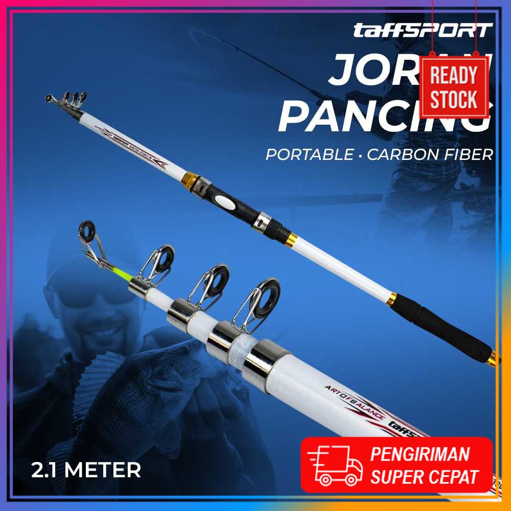 BISA COD TaffSPORT GHOTDA Joran Pancing Antena Portable Carbon Fiber - CF3000 Toko Pancingan Alat Pa