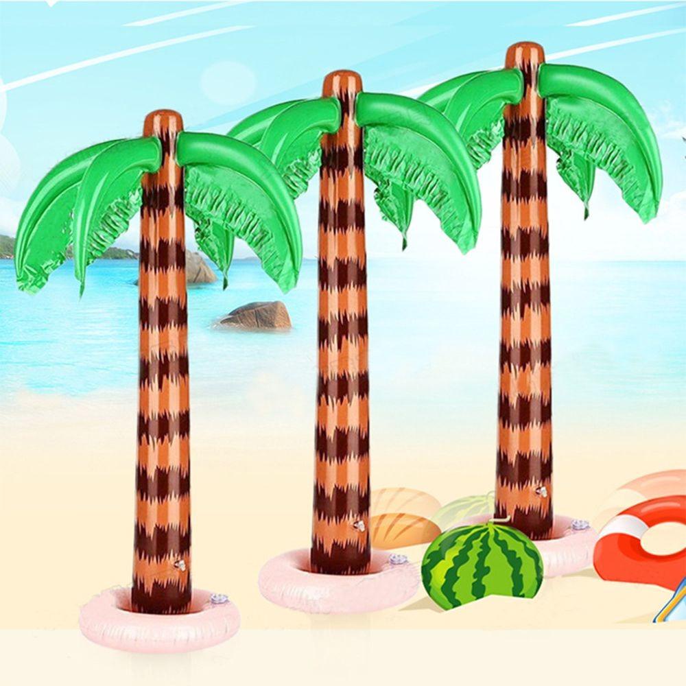 NICKOLAS1 Inflatable Tropical Palm Tree Party Decor Hadiah Anak Backdrop Decor Summer Toys Mainan Tiup Monkey Balloon Air Balloon Kolam Renang Mainan