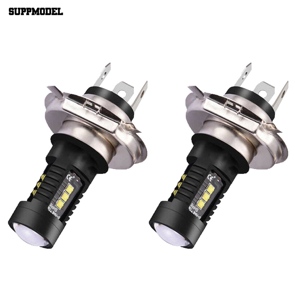 Suppmodel 2Pcs H4 9003 60W 6000K Mobil Kendaraan LED Headlight High Low Beam Fog Lamp Bohlam