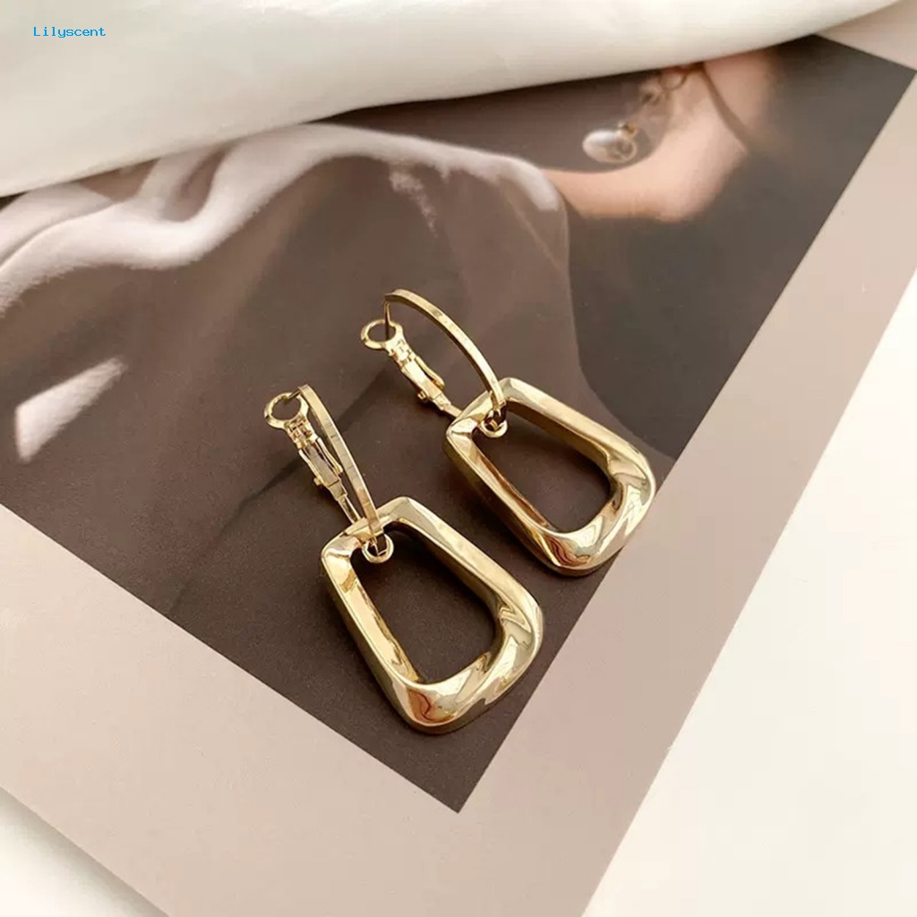 Lilyscent 1pasang Anting Hoop Ultra-Ringan Aksesori Perhiasan Wanita Jewelry Pendent Earrings Charming