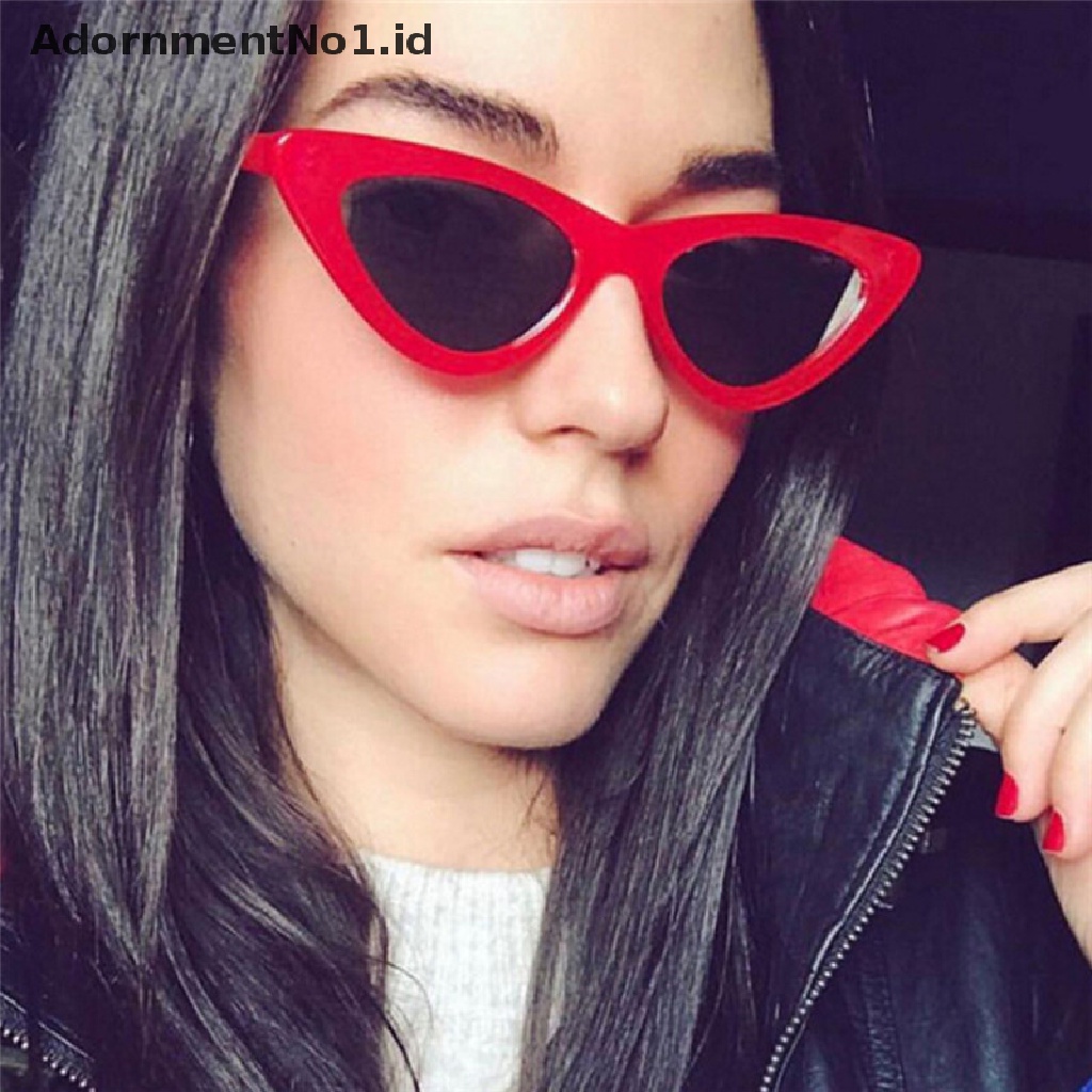 [AdornmentNo1] Retro Mata Kucing Dewasa Kacamata Segitiga Vintage Lucu Sexy Wanita Sunglasses [ID]