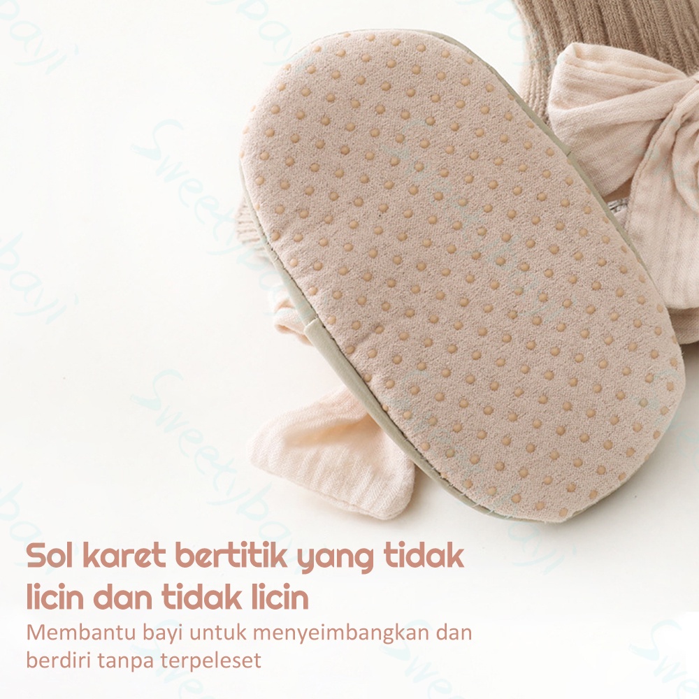 SweetyBayi 0-2 thn Kaos kaki bayi ruffle lace prewalker sepatu bayi anak anti slip