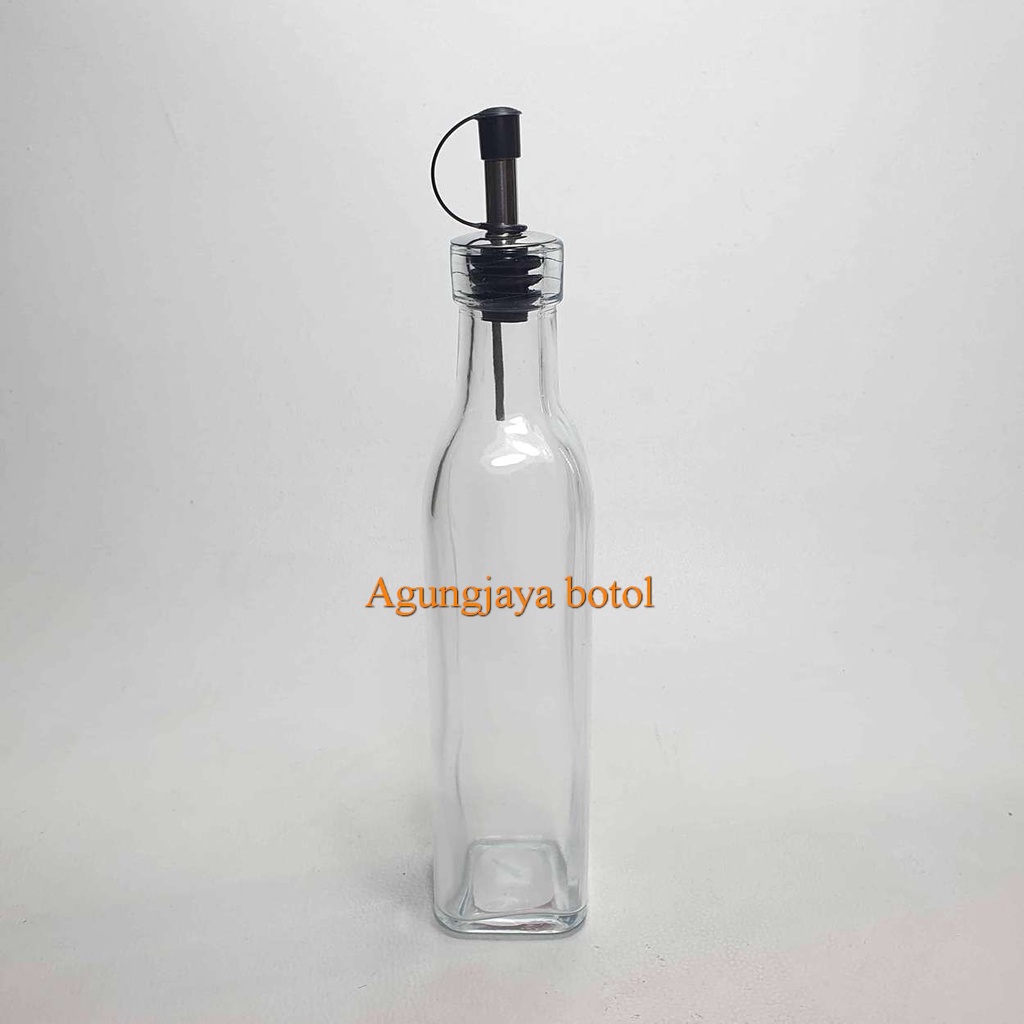 Botol Kaca 290 Ml Kotak Pipa Square / Botol Kaca / Botol Kaca Food / Botol Kaca Juice / Botol Kaca 2