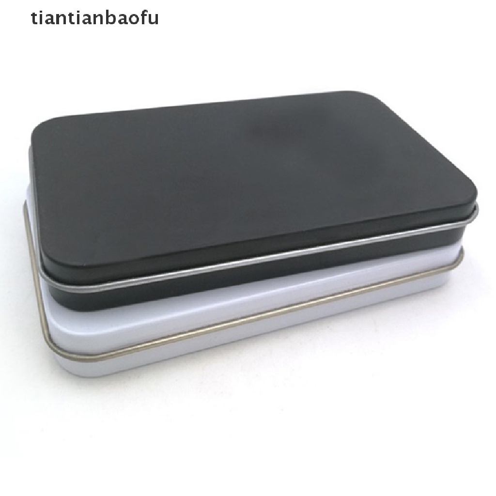 [tiantianbaofu] 1pcs Tin Box Kotak Besi Persegi Panjang Bermutu Tinggi Kosmetik Besi Eye Shadow Box Butik