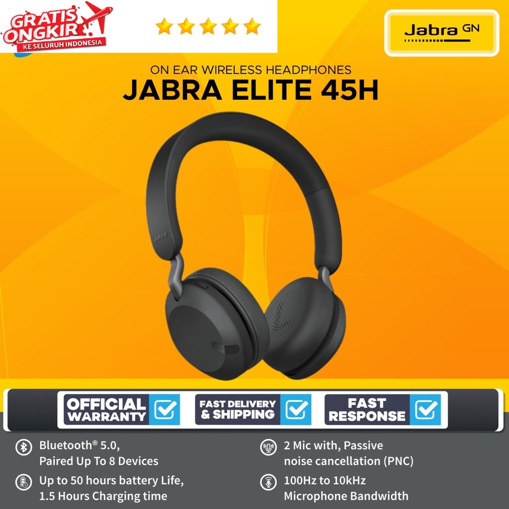 Headset JABRA Elite 45h - Jabra Elite 45h On Ear Wireless Headphones