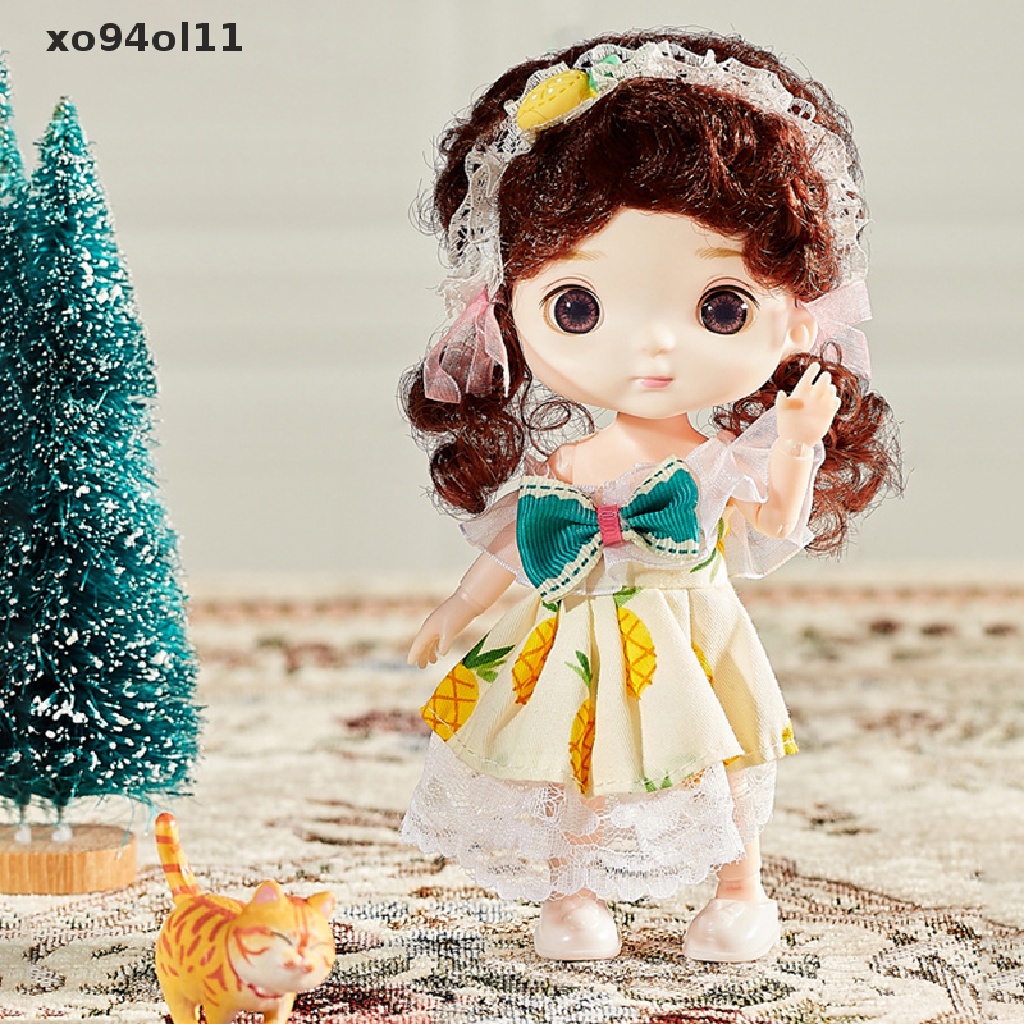 Boneka bjd Mini XO Untuk Hadiah Ulang Tahun Anak Perempuan bjd Jointed Doll 16cm 1per12set Lengkap Mainan Anak Perempuan Usia 3th Sampai 10th OL