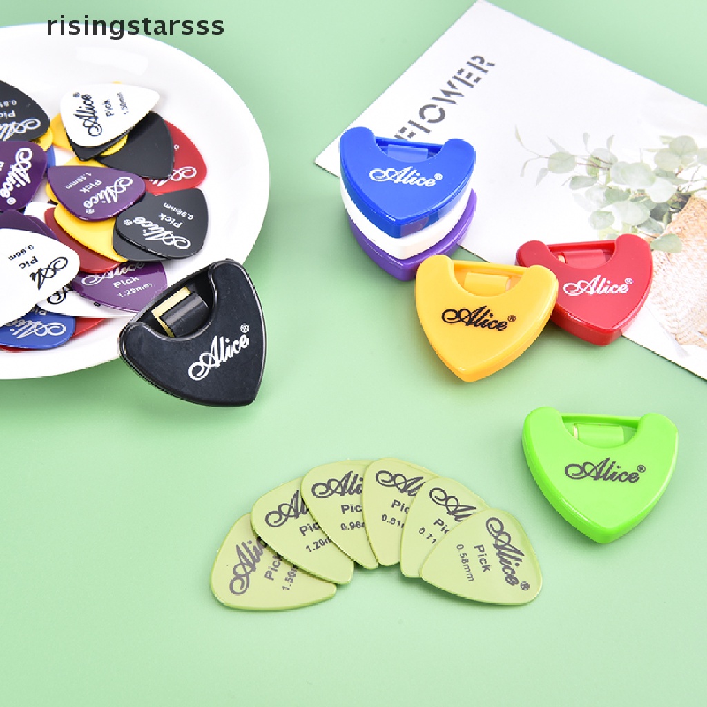 Rsid Span-New6 Picks Gitar +1 Holder Case Mediator Quick Storage Plectrum Alat Ukulele Gitar Jelly