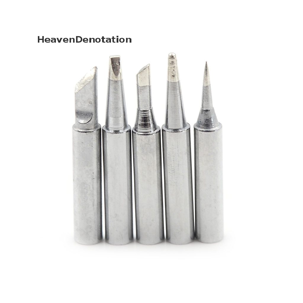 [HeavenDenotation] 5pcs 936alatan Solder Kuningan Listrik Tip Solder Station Kerucut Ujung Bevel HDV