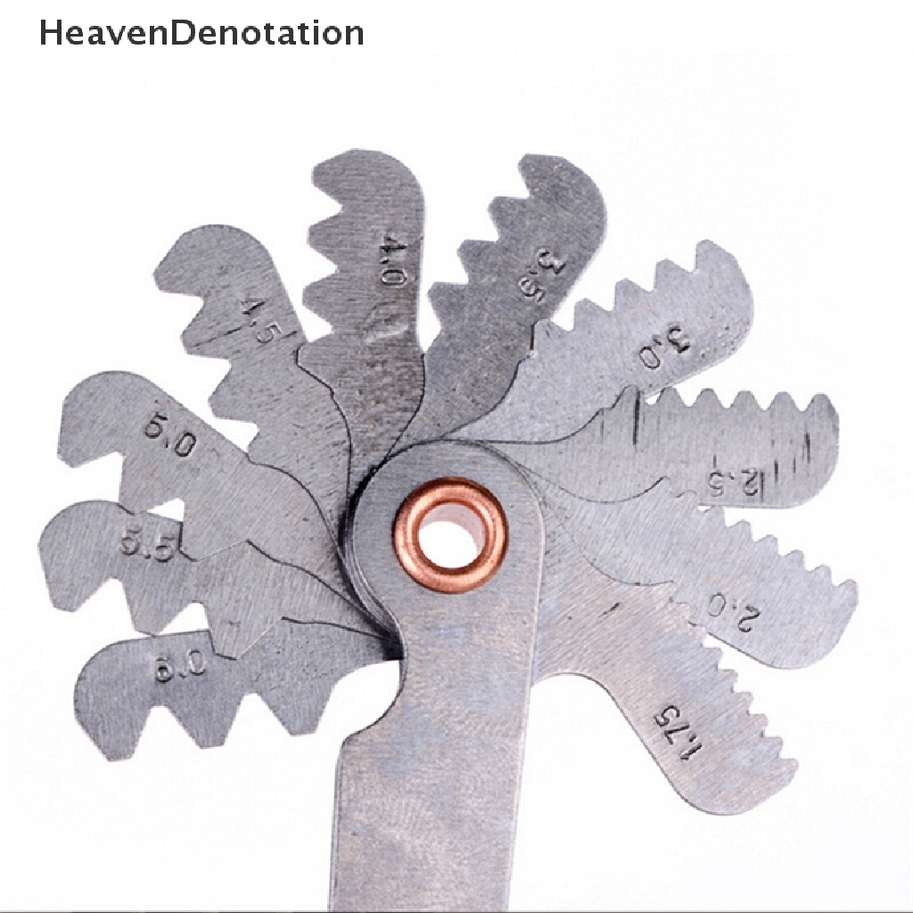 [HeavenDenotation] Terbaik Mata Pisau Benang 60derajat Screw Pitch Gage Gauge Dual Head Measure Tools HDV