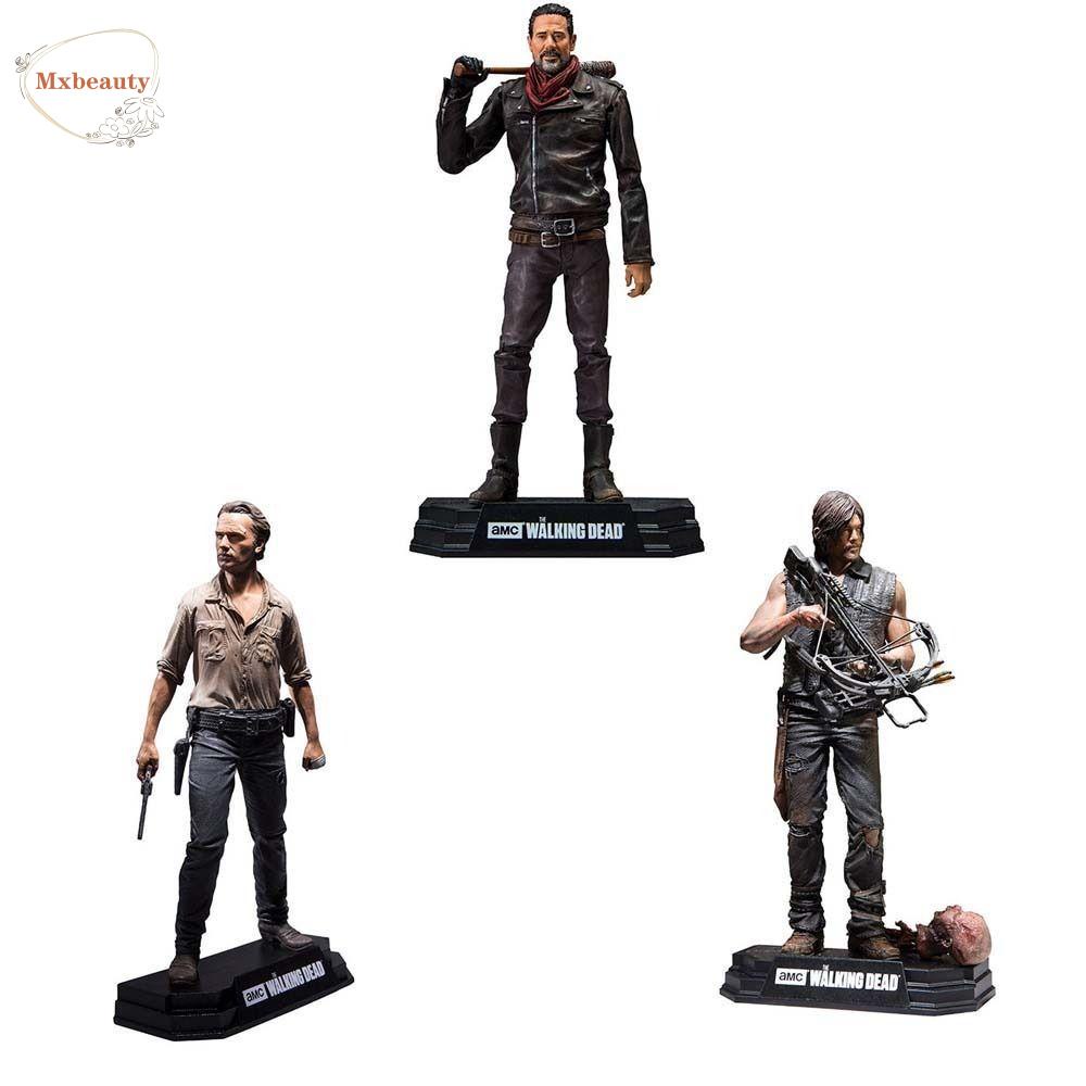 Mxbeauty Action Figure Movie Negan Anak Hadiah Film The Walking Dead Model Mainan Anime Peripheral Rick Terror Zombies Film Karakter Model Koleksi