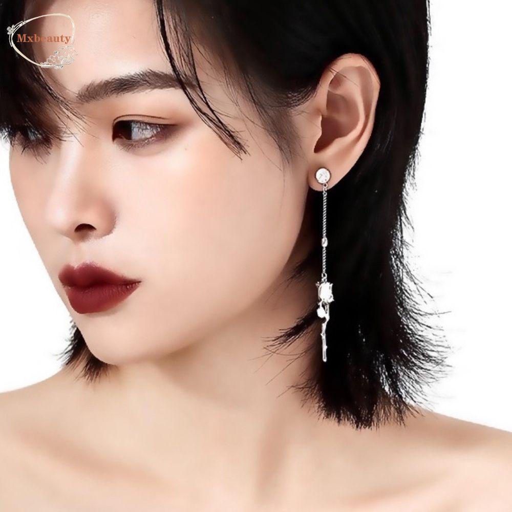 Mxbeauty Anting Mawar Perempuan Hadiah Kepribadian Fashion Perhiasan Temperamen Retro Menjuntai Anting