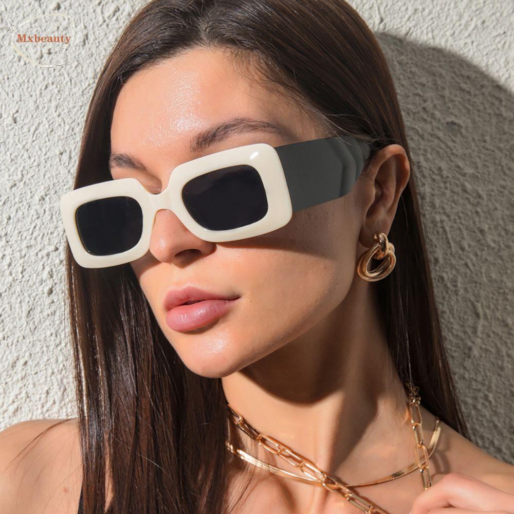Mxbeauty Square Sunglasses Kacamata Anti Radiasi Kaca Mata Anti Radiasi Untuk Wanita Frame Besar Perlindungan Kacamata Perempuan Korea Kaki Lebar Anti Radiasi Kaca Wanita Kacamata