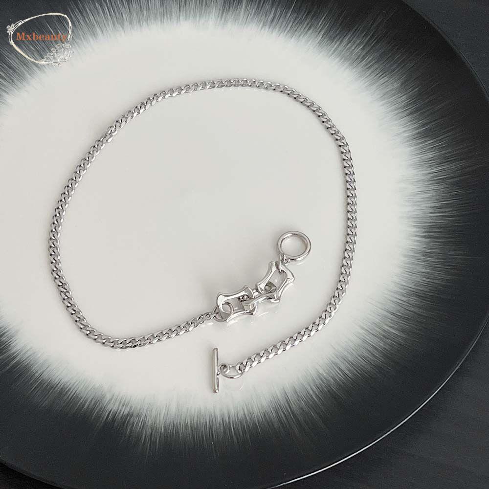 Mxbeauty Kalung Wanita Kepribadian Punk OT Gesper Choker Baja Titanium Hip Hop Gaya Korea Necklace