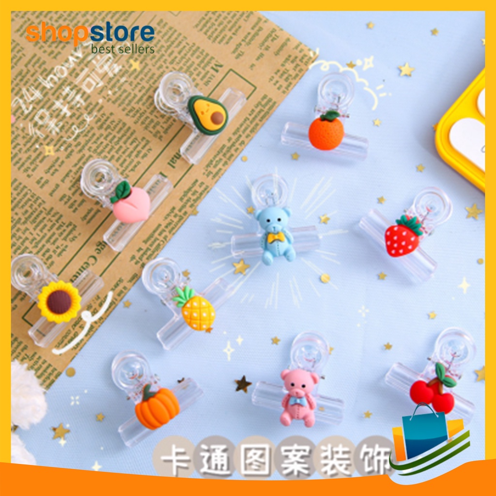 

Penjepit Serbaguna Transparan Import Binder Clip Penjepit Kertas Plastik Motif Buah COD 217