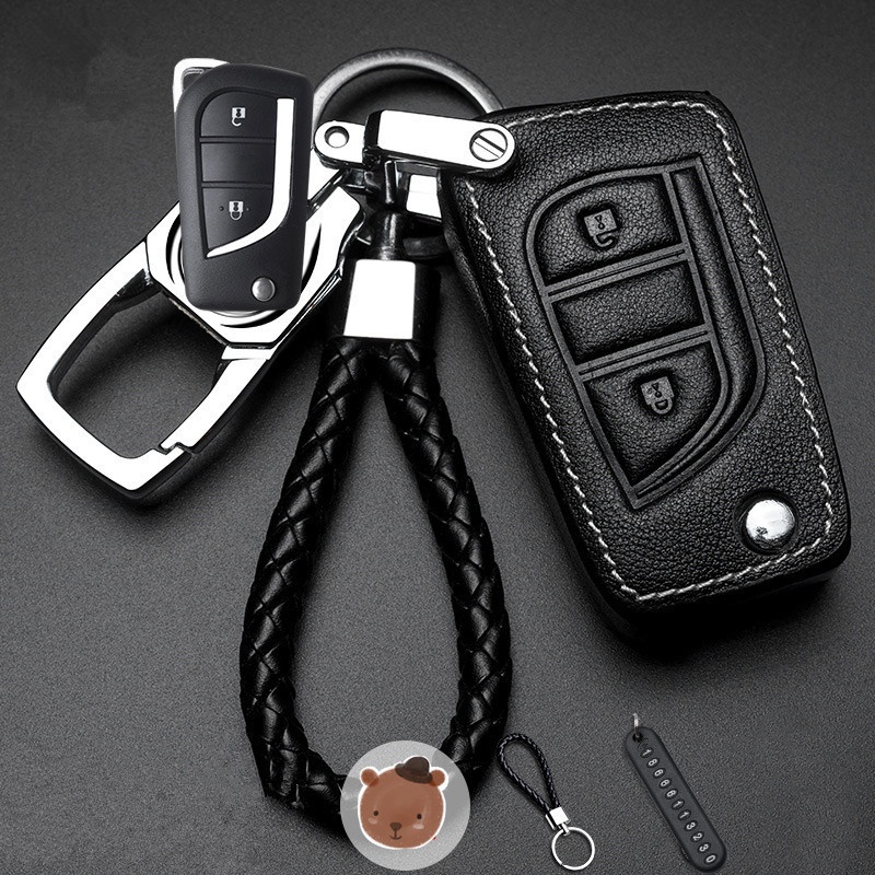 Untuk Kantong Kunci Mobil Toyota/Gantungan Kunci/Key Holder Kulit Asli