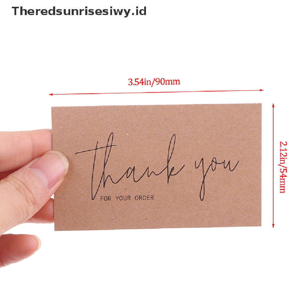 # Kado Mom &amp; PAPA DIY # 30kartu Natural Kraft Paper Thank You For Your Order Card For Decoration Card~