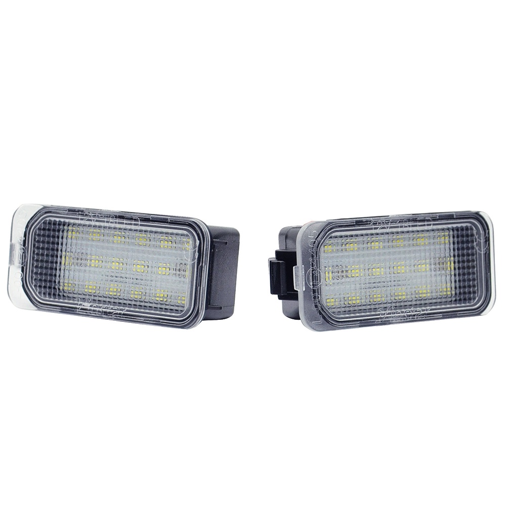 2pcs Lampu Plat Nomor Plat LED Putih Lampu Untuk Ford Fiesta Focus C-Max Grand Galaxy Kuga Mondeo S-Max B-Max Ecosport