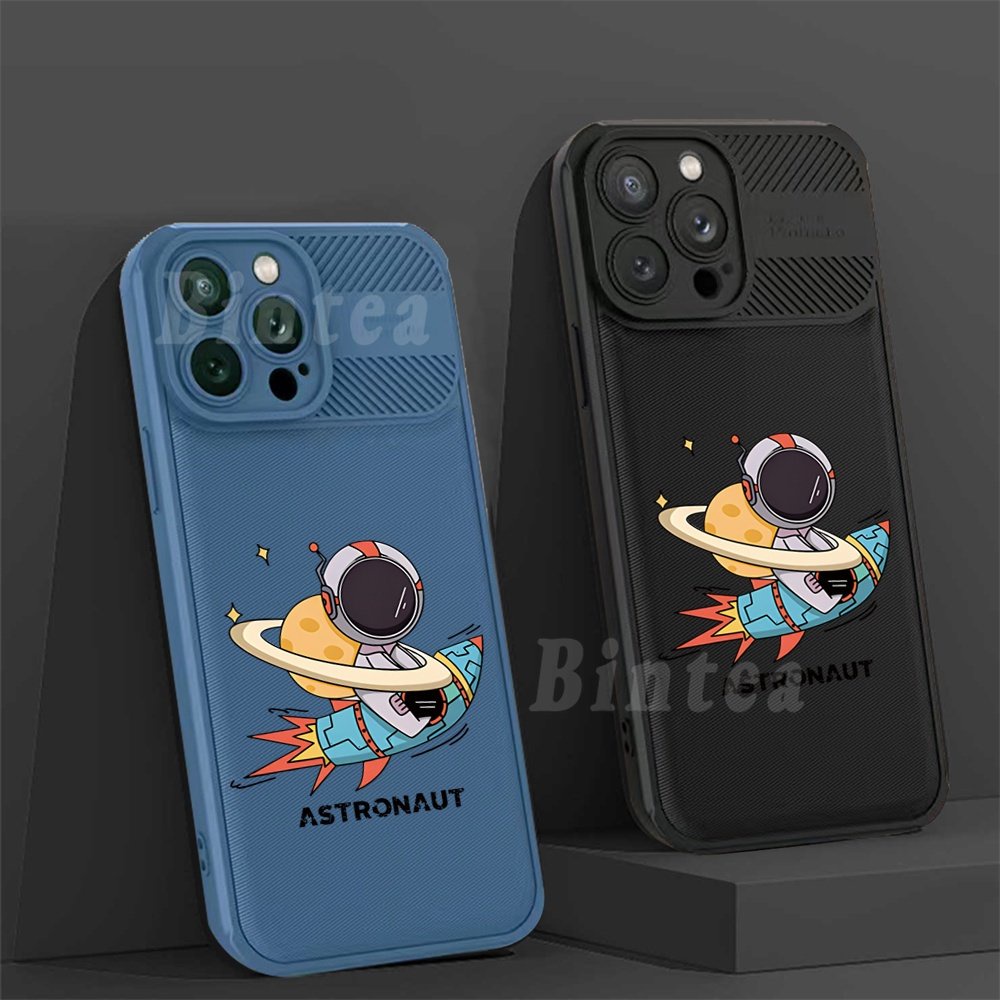 Samsung A50 A50S A30S A51 A71 J7 Prime J7 PRO A14 A13 A12 A04 A04E A04S A23 A20S A32 Astronot Roket Full Perlindungan Anti Slip Shockproof Case Binteacase