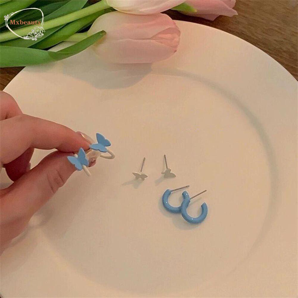 Mxbeauty Anting Hoop Wanita Trendi Manis Untuk Perempuan Warna Permen Eleagnt Temperamen Menjuntai Drop Earrings