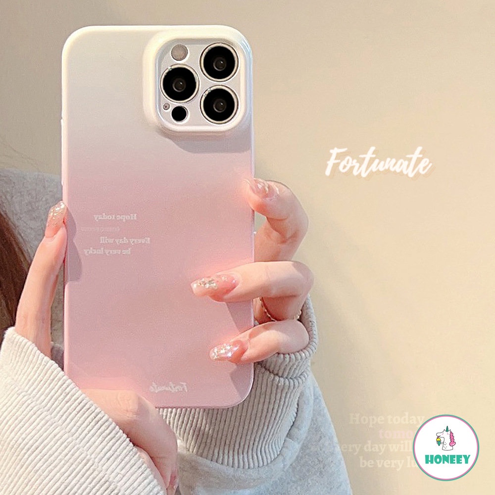 IPHONE Gradient Film Shell14 Untuk Apple13 12Pro Shell Handphone Iphone14 ProMax Simple 11pro XR/XS Gloss X 7P/8P Soft Cover Pelindung