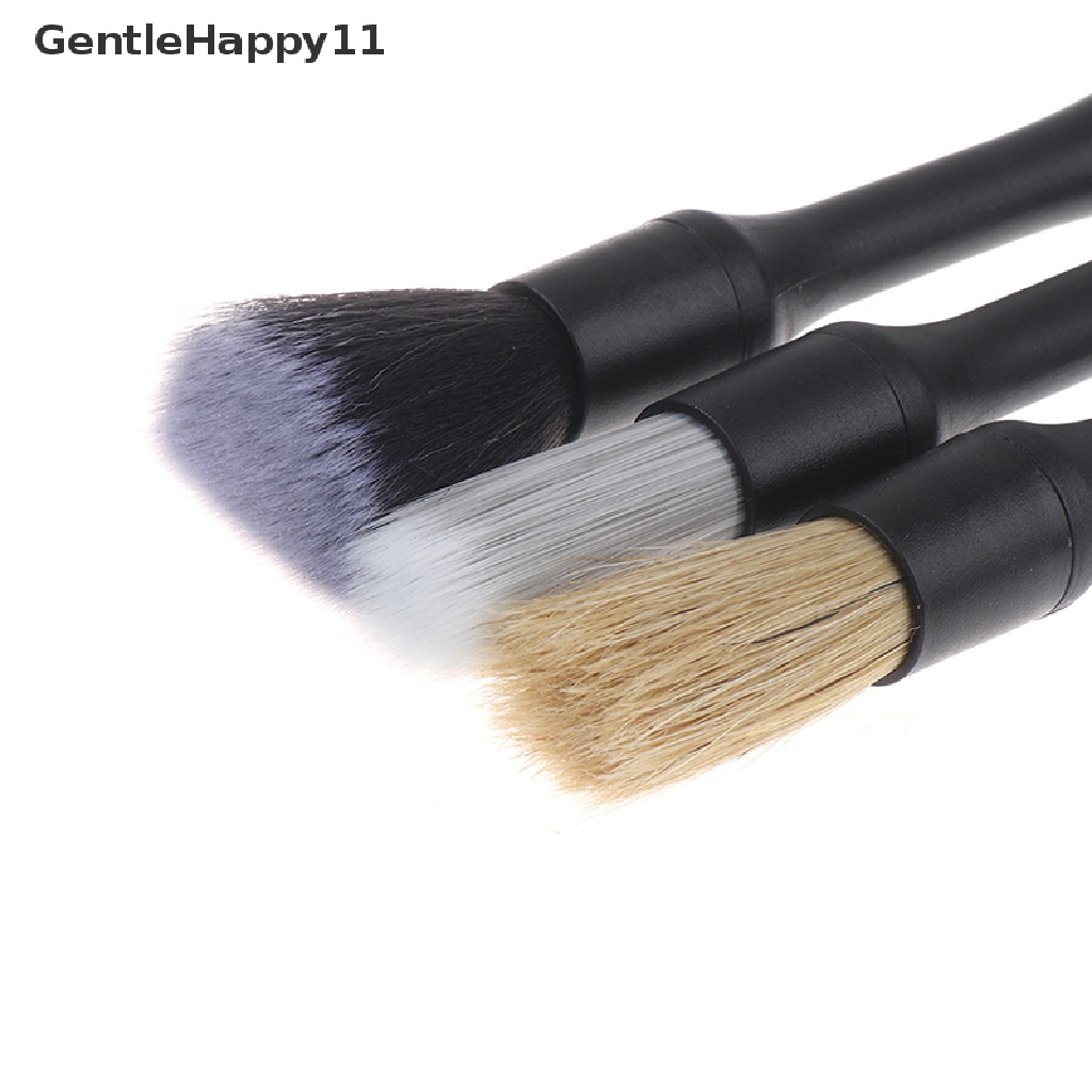 Gentlehappy 3PCS Sikat Detailing Mobil Super Lembut Auto Interior Detail Brush Dengan Bulu Sintetis Car Dash Duster Brush Aksesoris id