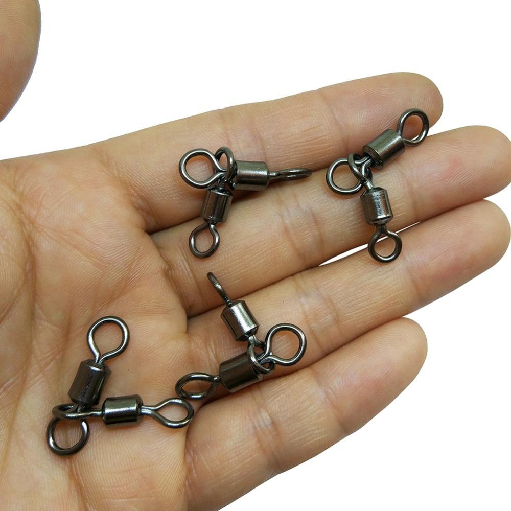 Lanfy Segitiga Bersama 50 Pcs/10 Pcs Troli Air Asin Memancing Crossline Bearing Swivel Hook Konektor Fishing Tackle Perahu Laut Putar Memancing Konektor