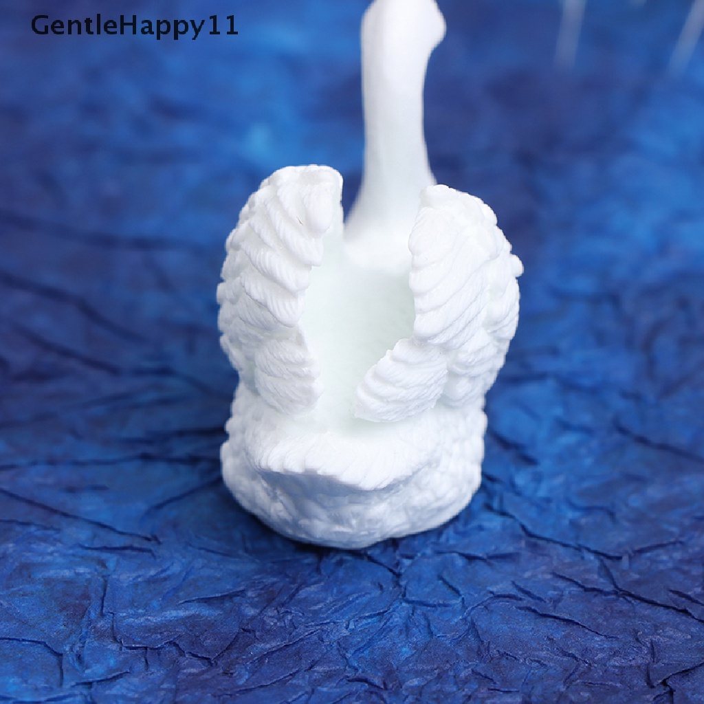 Gentlehappy 2pcs Ornamen Taman Peri Model Angsa Mini DIY Micro Landscape Dekorasi Rumah id