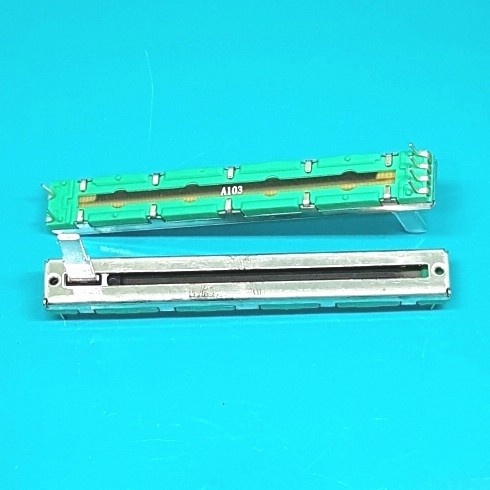 A10K Stereo Slide Potentio 75mm Potensio Geser 75mm Stereo A10K Audio Mixer Amplifier Tone Control E