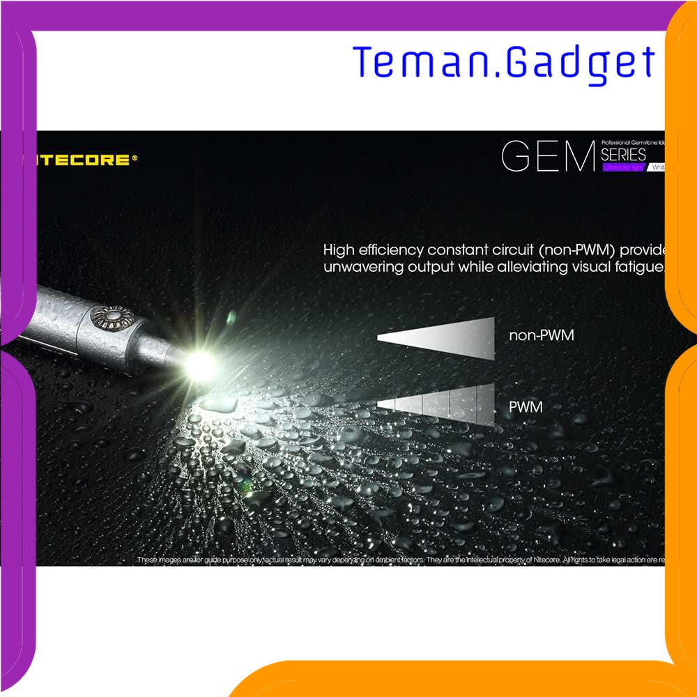 TG - LMP NITECORE Senter Indentifikasi Batu Mulia UV XP-L HI V3 IPX8 500 Lumens - GEM8