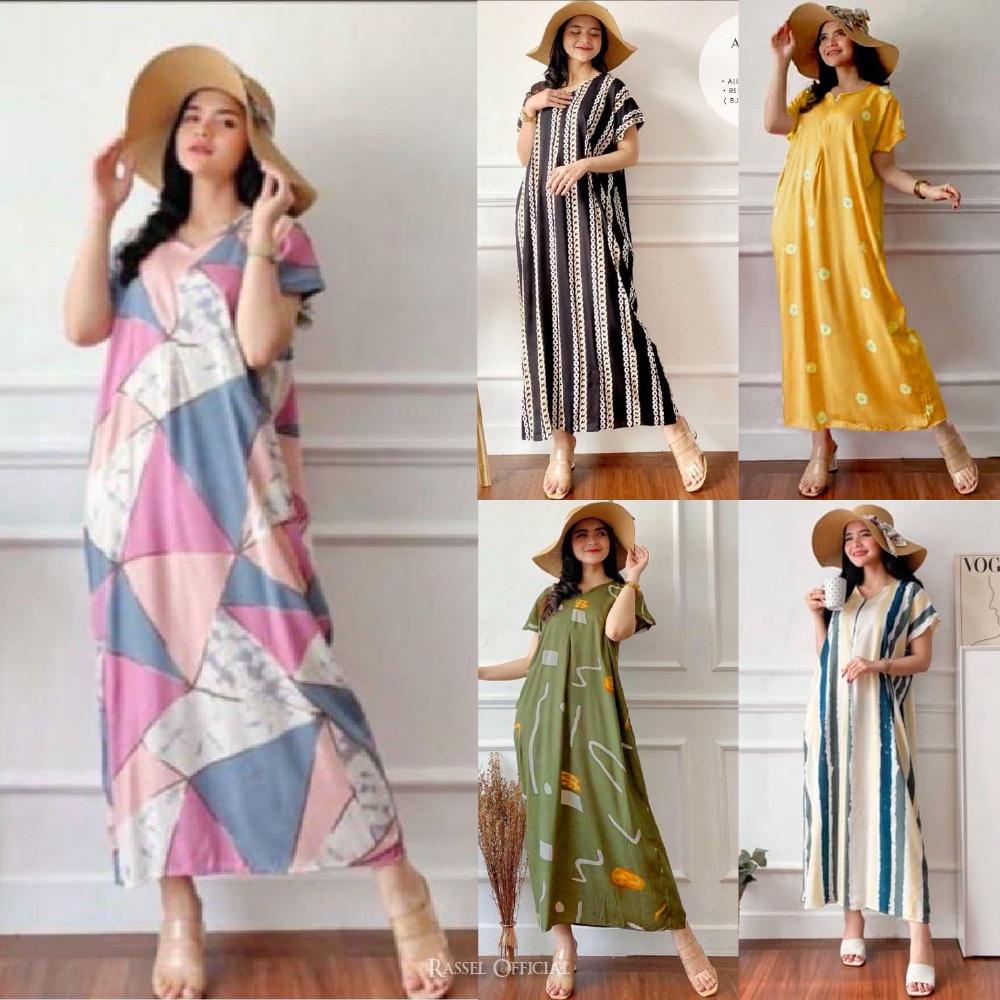 Longdress Panjang Semata Kaki Bahan Rayon Halus LD 120CM PANJANG 125CM - Rassel Store