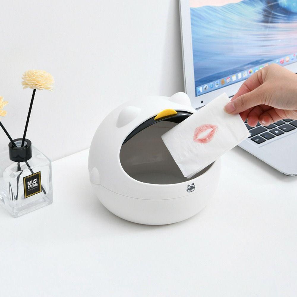 Rebuy DesktopTrash Can Small Cute 1Pcs Paper-Keranjang Flip-top Dipersonalisasi Dengan Penutup Tempat Sampah Dekoratif